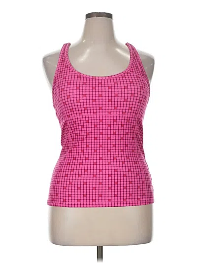 Pre-owned Active Tank Top Pink Halter Neckline Tops