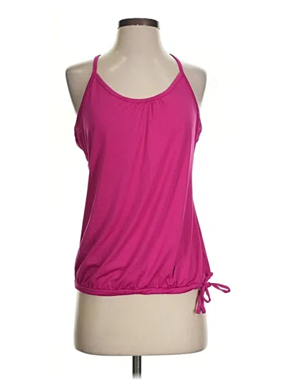 Pre-owned Active Tank Top Pink Halter Neckline Tops