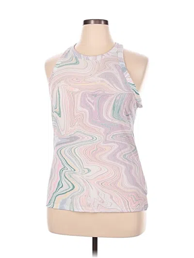 Pre-owned Active Tank Top Pink Halter Neckline Tops