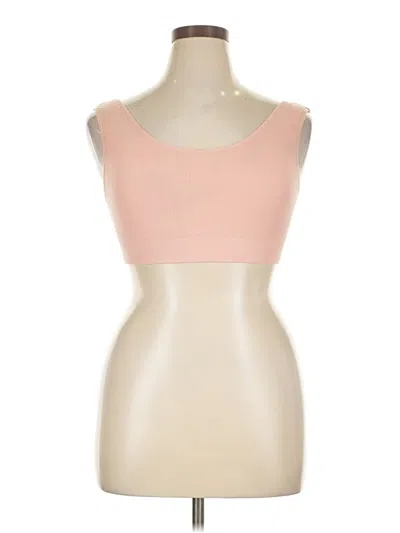 Pre-owned Active Tank Top Pink Strapless Neckline Tops