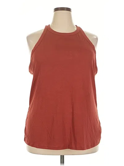 Pre-owned Active Tank Top Red Halter Neckline Tops