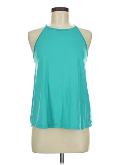 Pre-owned Active Tank Top Teal Halter Neckline Tops