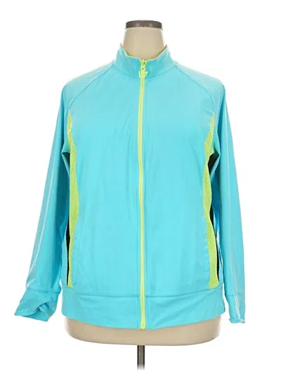 Pre-owned Active Track Jacket In Teal