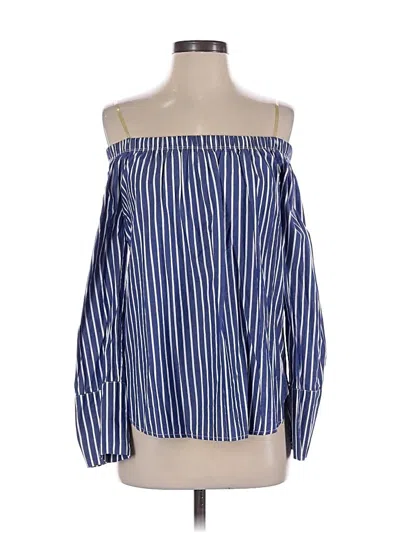 Pre-owned Active Usa 3/4 Sleeve Blouse In Blue