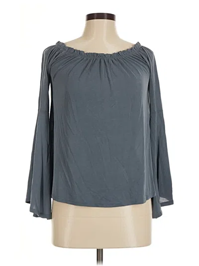 Pre-owned Active Usa 3/4 Sleeve Blouse In Gray