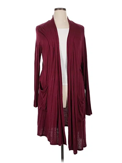 Pre-owned Active Usa Cardigan Sweater In Burgundy