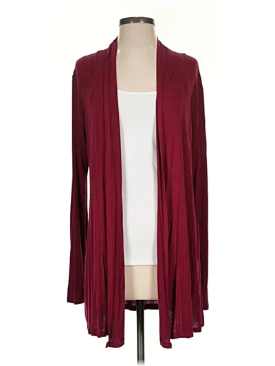 Pre-owned Active Usa Cardigan Sweater In Burgundy