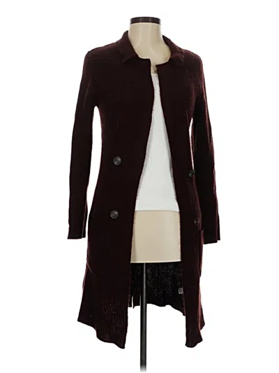 Pre-owned Active Usa Cardigan Sweater In Burgundy