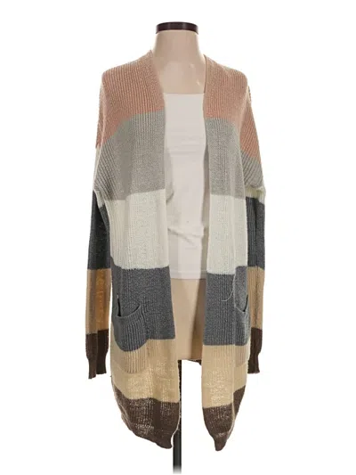 Pre-owned Active Usa Cardigan Sweater In Tan