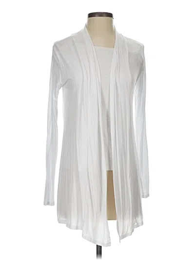 Pre-owned Active Usa Cardigan Sweater In White