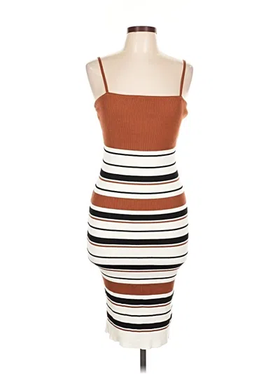 Pre-owned Active Usa Casual Dress In Brown