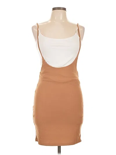 Pre-owned Active Usa Casual Dress In Brown