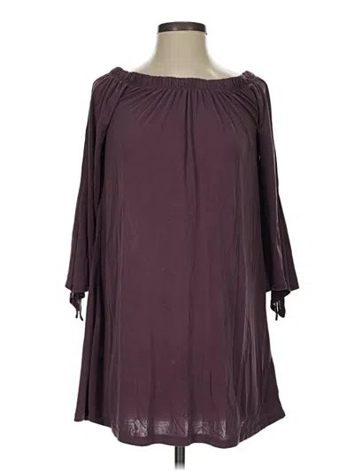 Pre-owned Active Usa Casual Dress In Burgundy