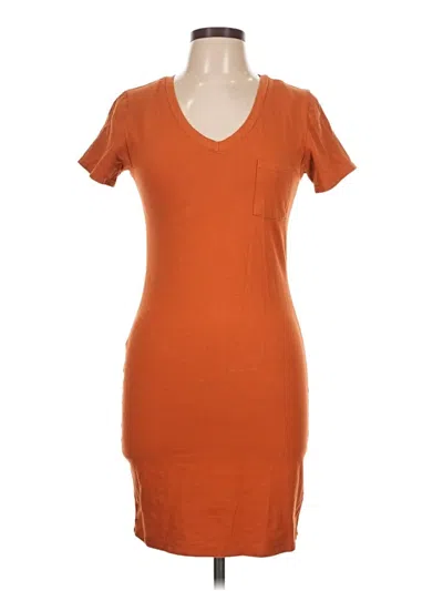 Pre-owned Active Usa Casual Dress In Orange