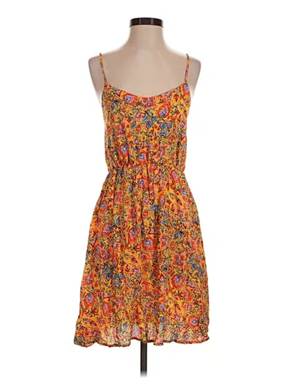 Pre-owned Active Usa Casual Dress In Orange