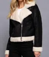 Active Usa Faux Biker Jacket In Black In Black