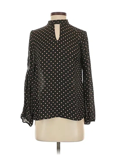 Pre-owned Active Usa Long Sleeve Blouse In Black