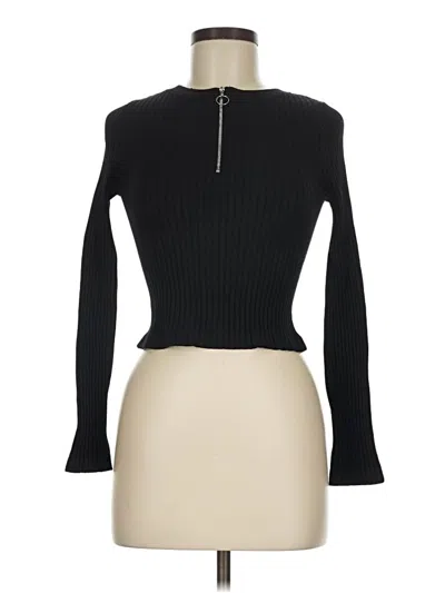 Pre-owned Active Usa Long Sleeve Top Black Turtleneck Tops