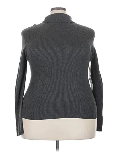 Active Usa Long Sleeve Top Gray Turtleneck Tops