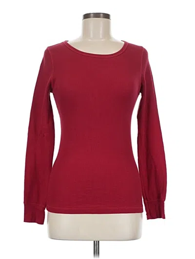 Pre-owned Active Usa Long Sleeve T-shirt In Burgundy