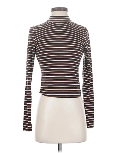 Pre-owned Active Usa Long Sleeve Turtleneck In Brown