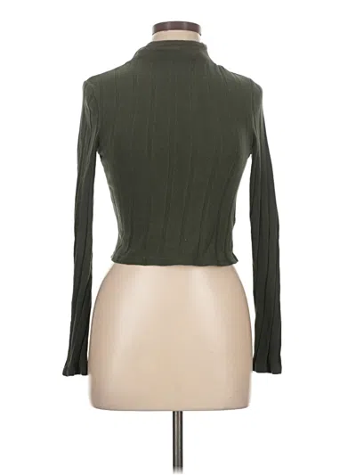Pre-owned Active Usa Long Sleeve Turtleneck In Green