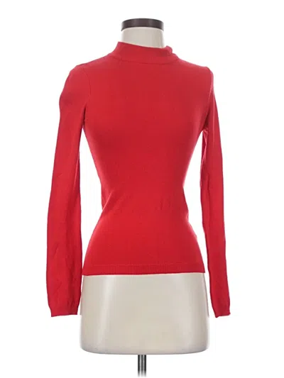 Pre-owned Active Usa Long Sleeve Turtleneck In Red