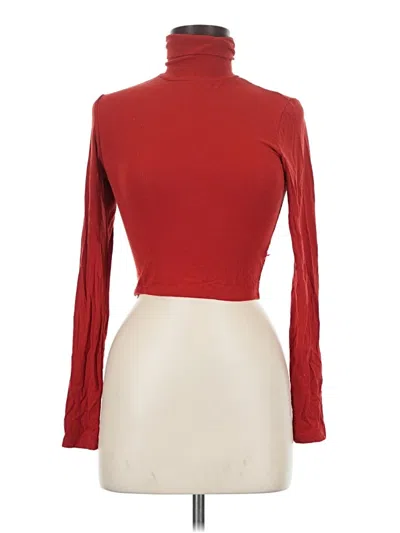 Pre-owned Active Usa Long Sleeve Turtleneck In Red