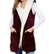 Active Usa Reversible Fur Jacket In Wine And Cream In Multi