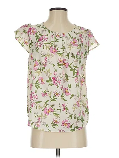 Pre-owned Active Usa Short Sleeve Blouse In Pink