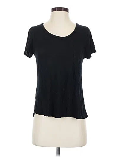 Pre-owned Active Usa Short Sleeve Top Black Scoop Neck Tops