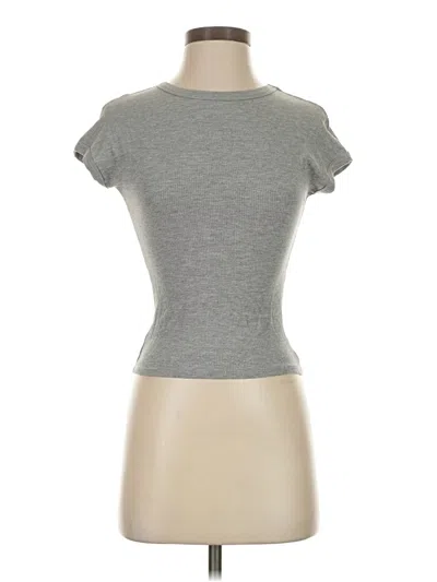 Pre-owned Active Usa Short Sleeve Turtleneck In Gray