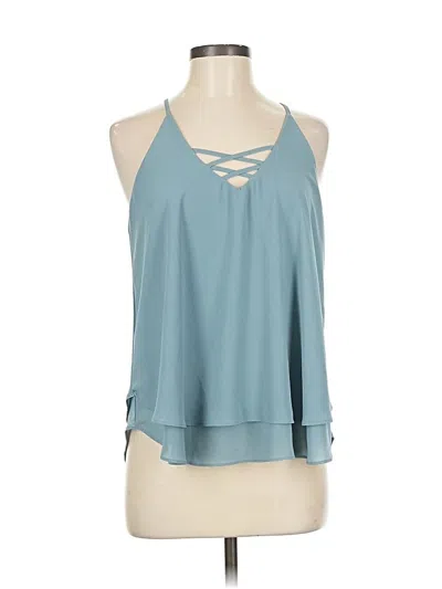 Pre-owned Active Usa Sleeveless Blouse In Blue