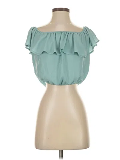 Pre-owned Active Usa Sleeveless Blouse In Blue