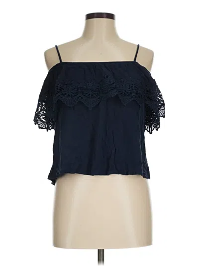 Pre-owned Active Usa Sleeveless Blouse In Blue
