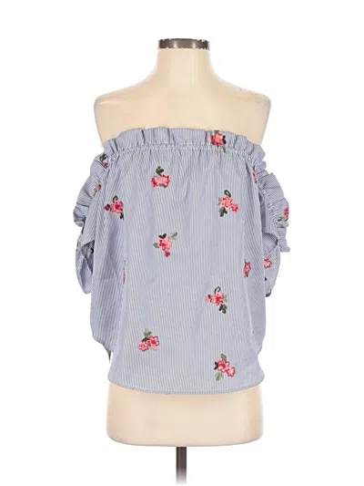 Pre-owned Active Usa Sleeveless Blouse In Blue