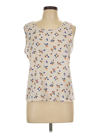 Pre-owned Active Usa Sleeveless Blouse In Ivory