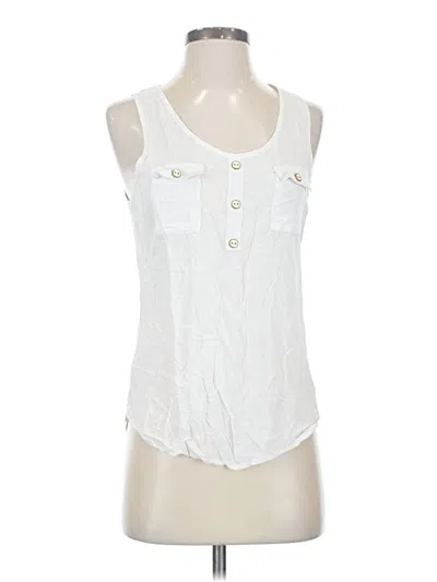 Pre-owned Active Usa Sleeveless Blouse In White