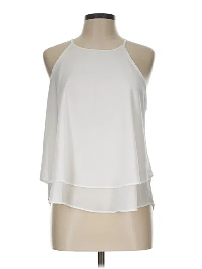 Pre-owned Active Usa Sleeveless Blouse In White