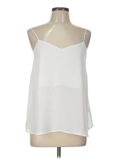 Pre-owned Active Usa Sleeveless Blouse In White