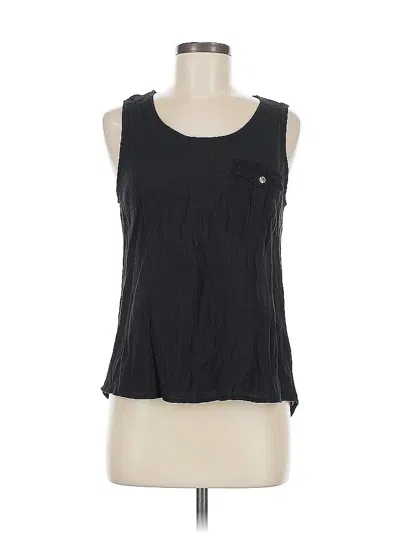 Pre-owned Active Usa Sleeveless Top Black Scoop Neck Tops