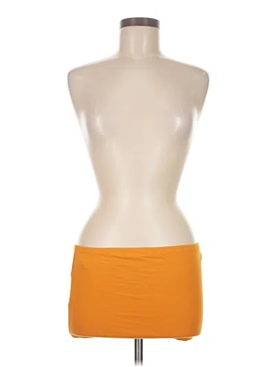 Pre-owned Active Usa Sleeveless Top Orange Strapless Neckline Tops