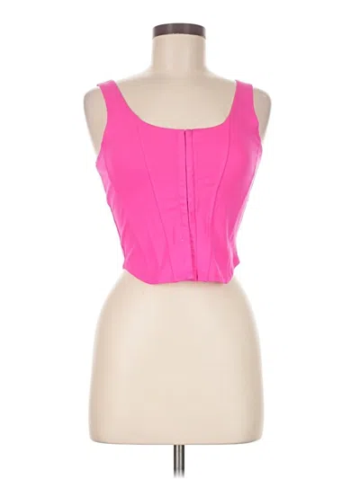 Pre-owned Active Usa Sleeveless Top Pink Sweetheart Neckline Tops