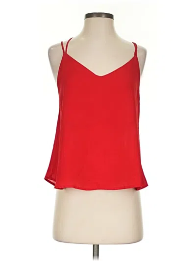 Pre-owned Active Usa Sleeveless Top Red Halter Neckline Tops
