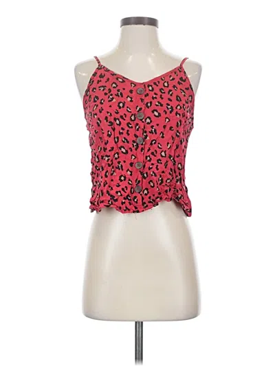 Pre-owned Active Usa Sleeveless Top Red Sweetheart Neckline Tops