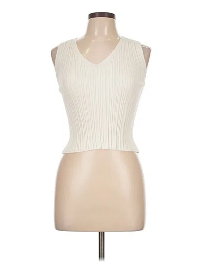 Pre-owned Active Usa Sleeveless T-shirt In White