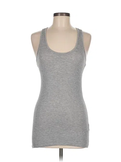 Pre-owned Active Usa Tank Top Gray Halter Neckline Tops