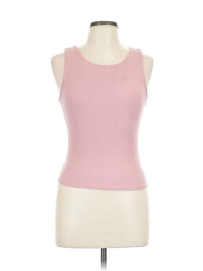 Pre-owned Active Usa Tank Top Pink Strapless Neckline Tops