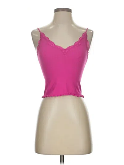 Pre-owned Active Usa Tank Top Pink Sweetheart Neckline Tops