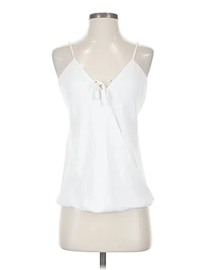Pre-owned Active Usa Tank Top White Halter Neckline Tops